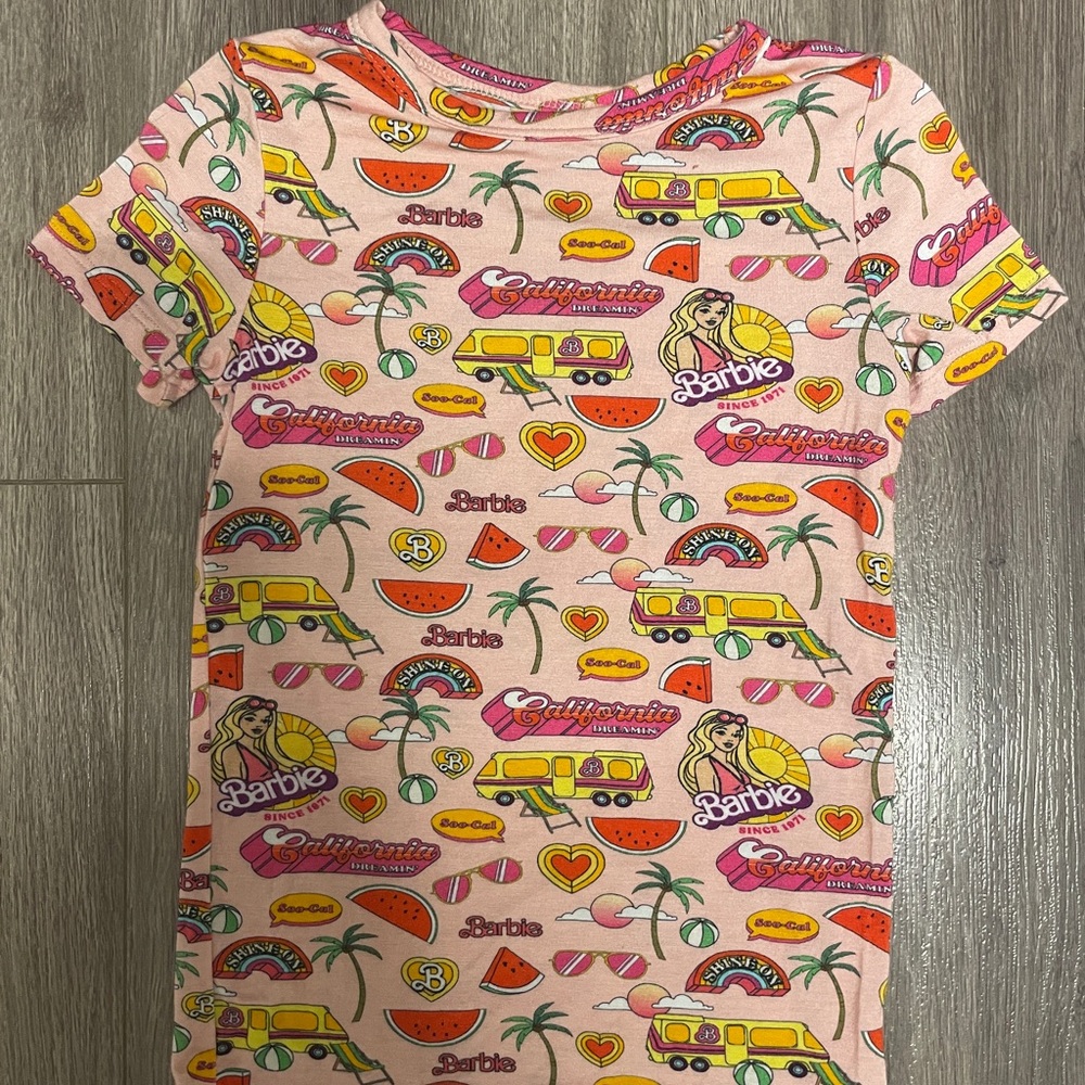 Barbie Kids Pink Graphic Tee - California Print